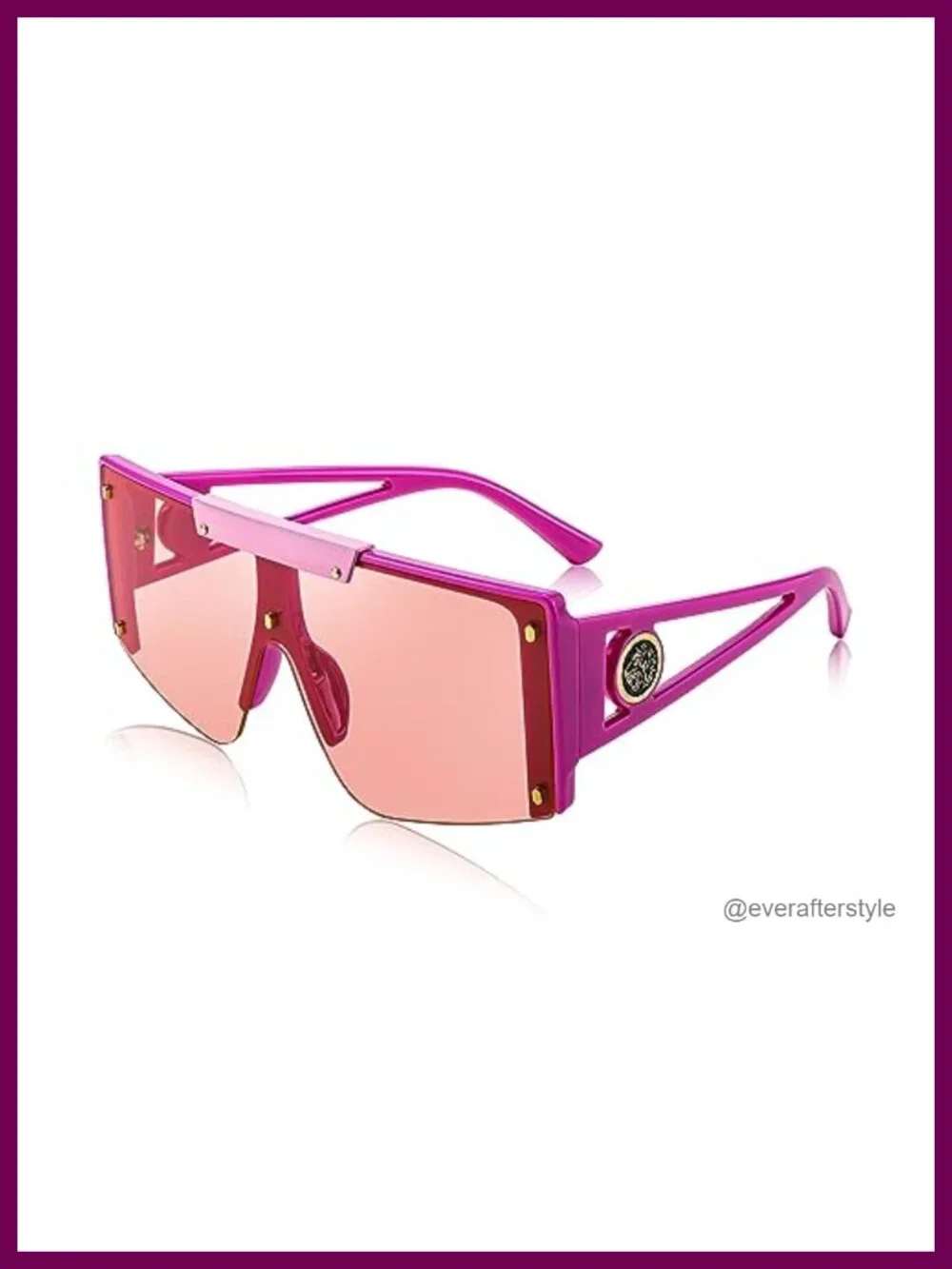 Oversized Square Shield Sunglasses UV400 Protection Unisex